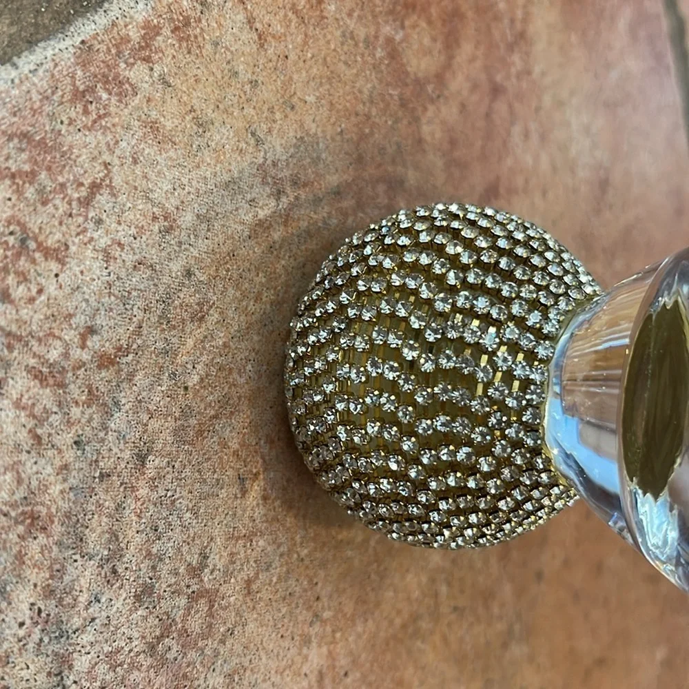 Pier 1 stemless rhinestone martini glasses